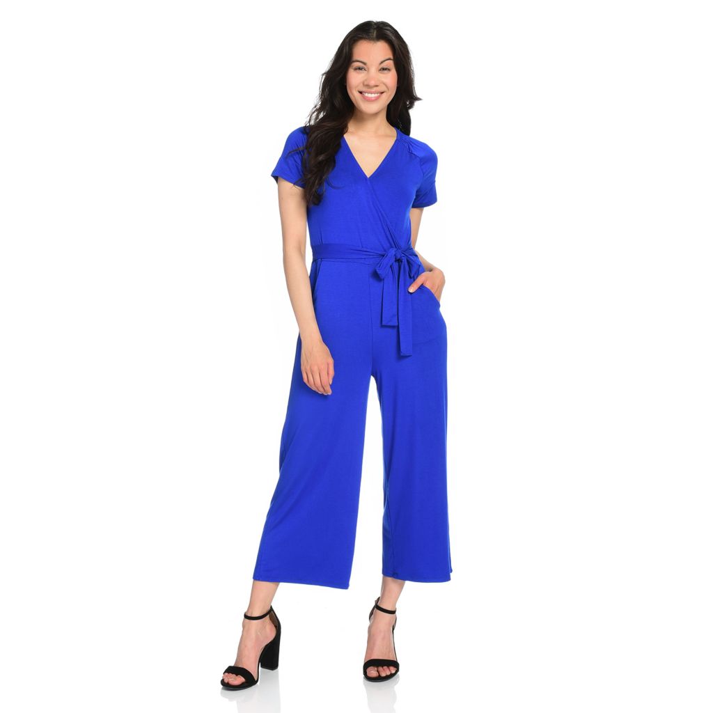 short sleeve capri jumpsuit