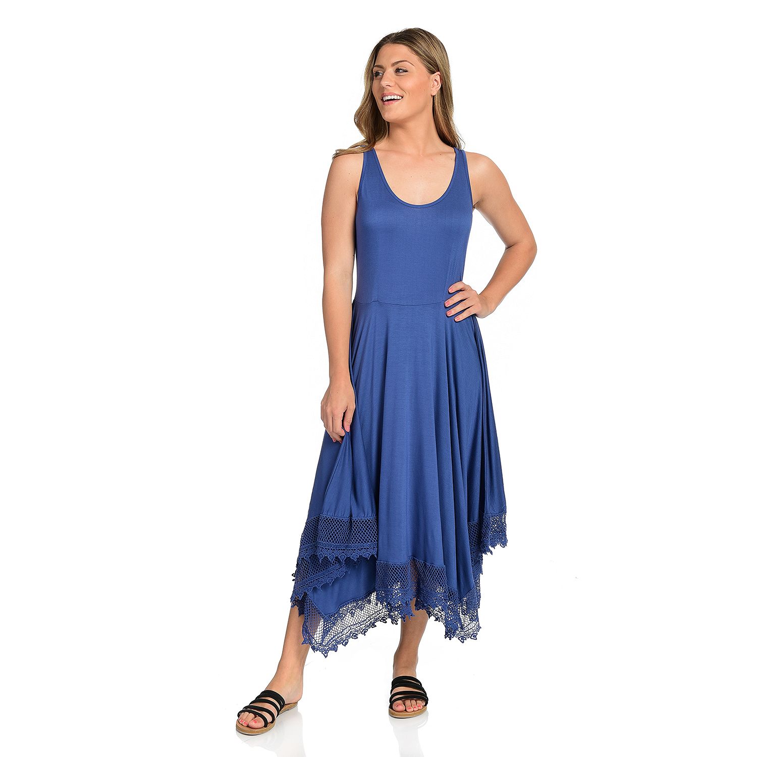 Top Deal Indigo Thread Co. Knit Sleeveless Crochet Lace