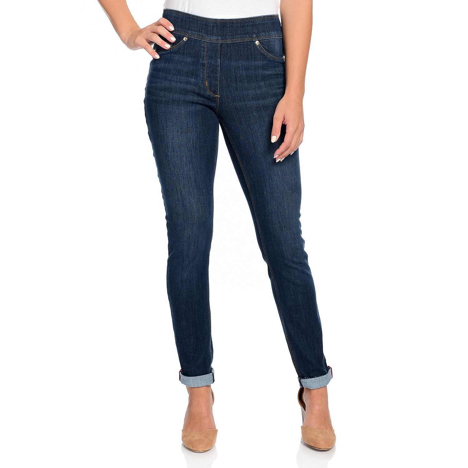 (ShopHQ) Day Break Deal – Nygård Slims Luxe Stretch Denim Elastic Waist ...