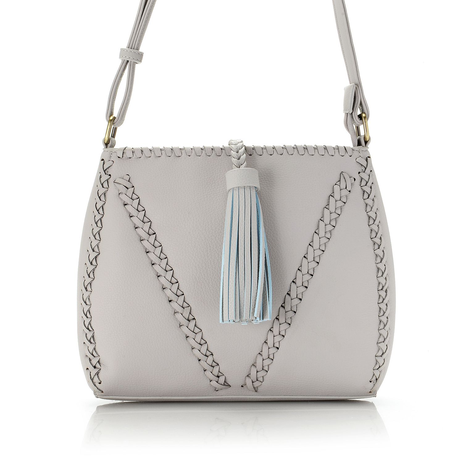  shophq love one love all sun whipstitch braid detail crossbody