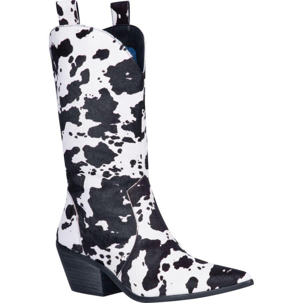 cow print knee high boots