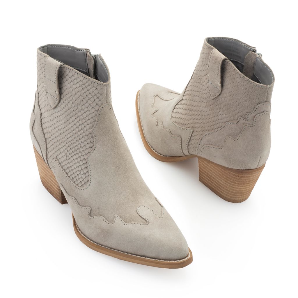 suede western ankle boots
