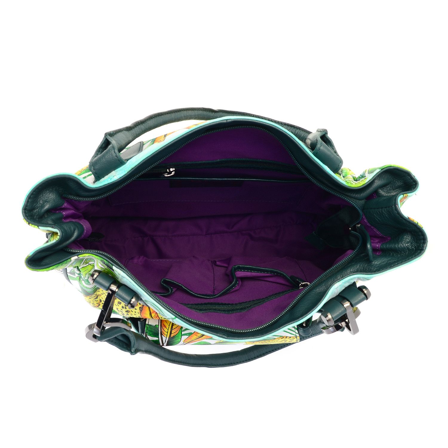 Sharif HandPainted Leather Tote Bag w/ Crossbody Set