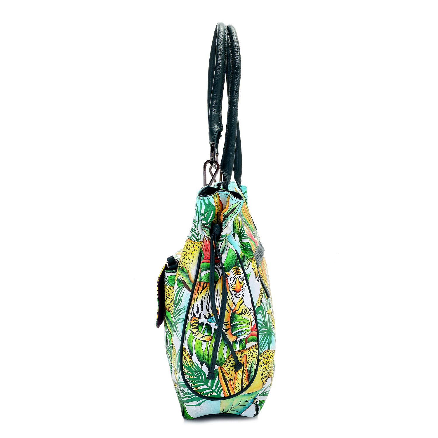 Sharif HandPainted Leather Tote Bag w/ Crossbody Set