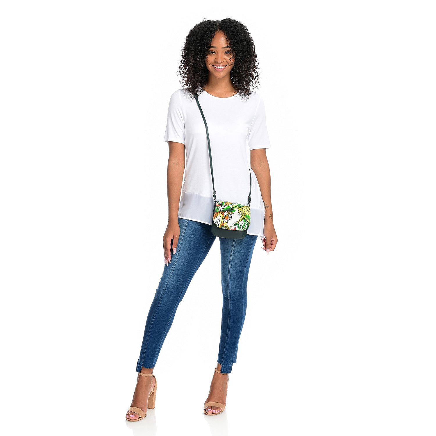 Sharif HandPainted Leather Tote Bag w/ Crossbody Set