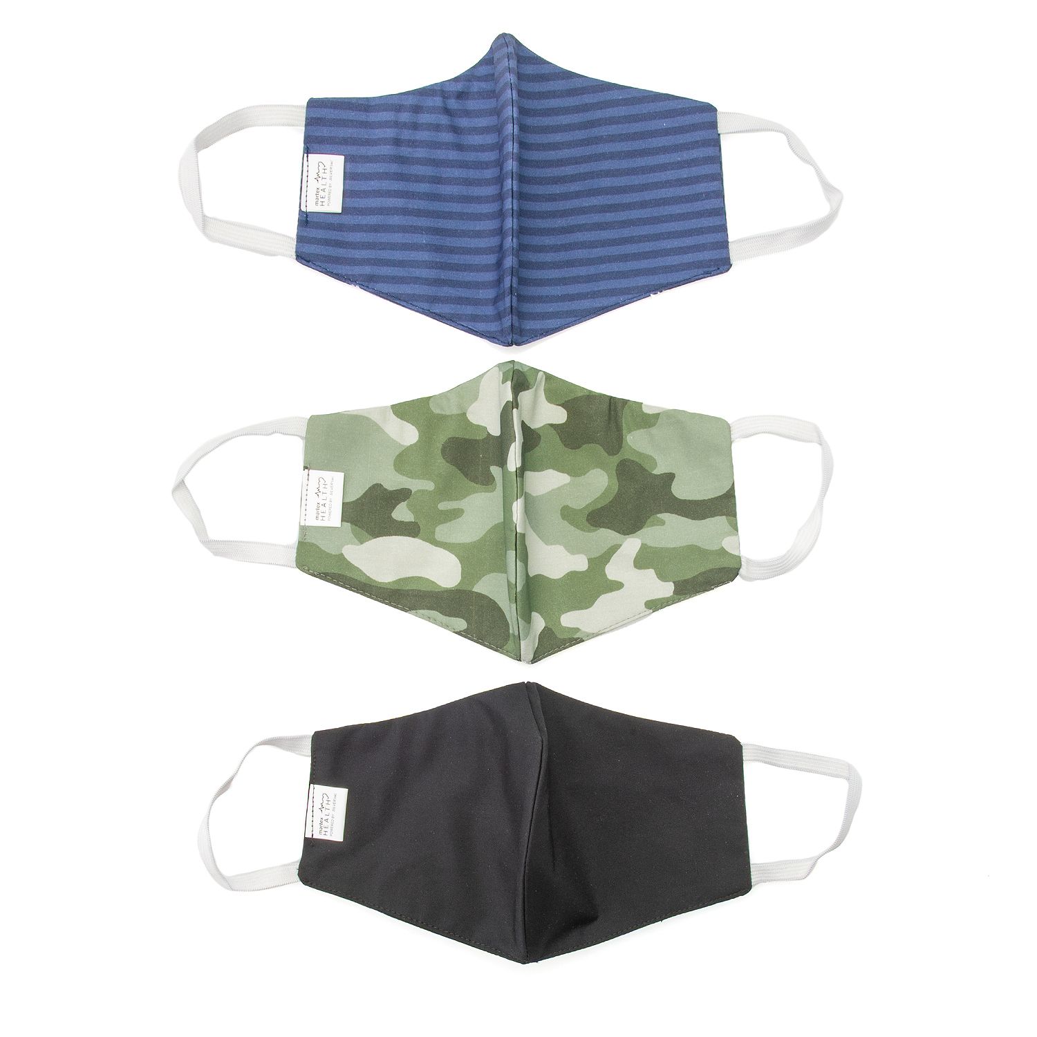 Martex Health 3 Pack Unisex Reversible Face Masks Choice of