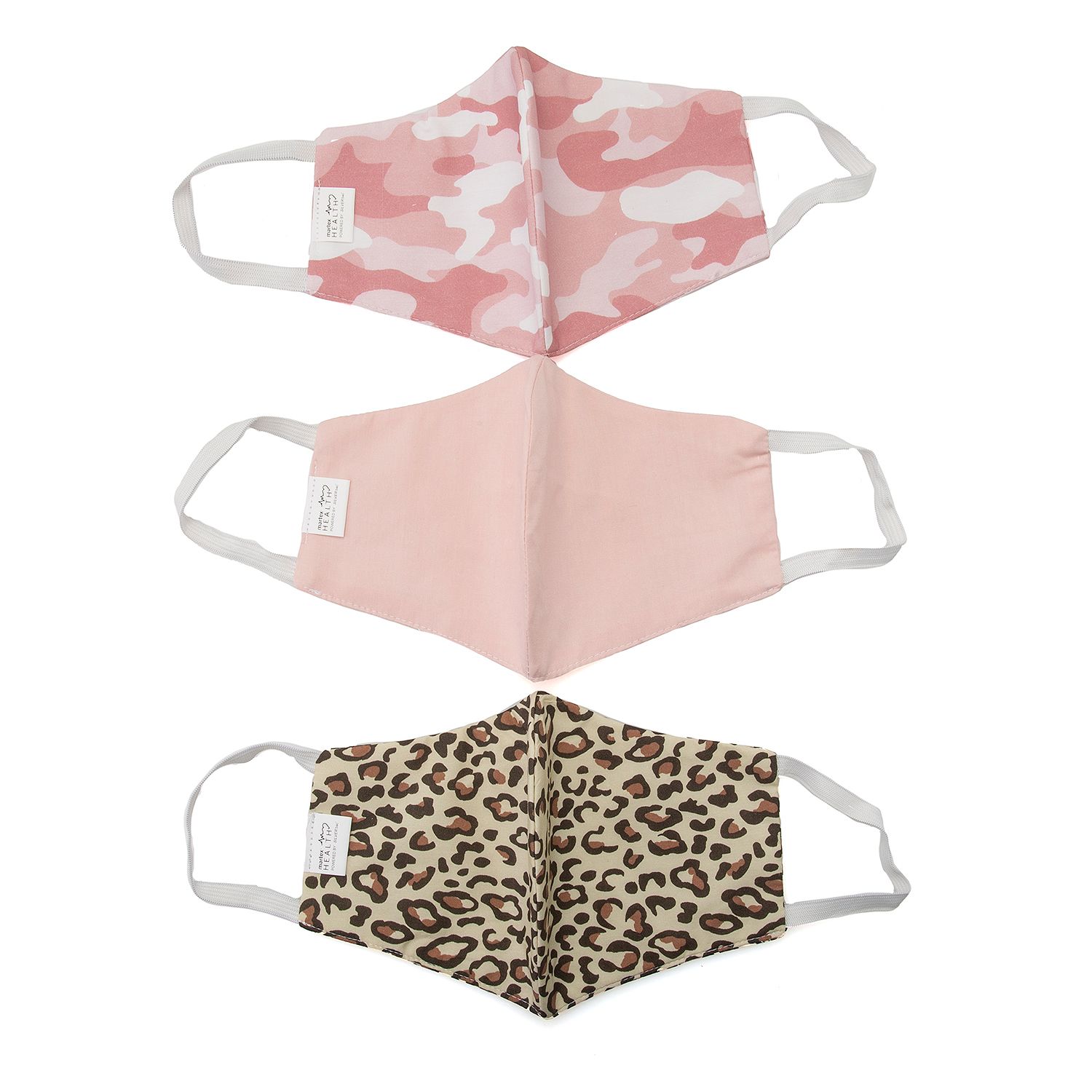 Martex Health 3 Pack Unisex Reversible Face Masks Choice of