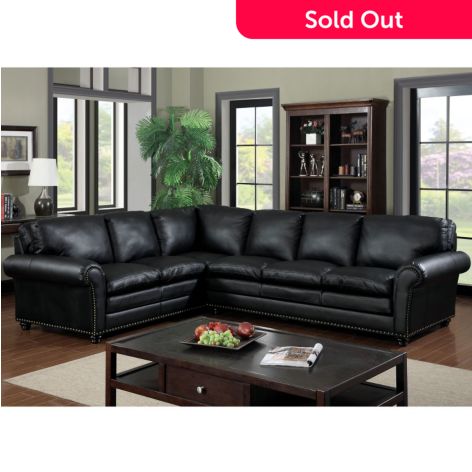 Furniture Of America Simeon Faux Leather Sectional Sofa Shophq