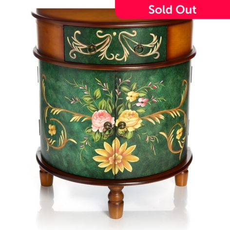 Style At Home With Margie Noble Floral 32 Hand Painted Storage