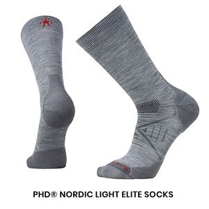 Smartwool Mens PhD Nordic Light Elite Pattern X-Large LIGHT GRAY 