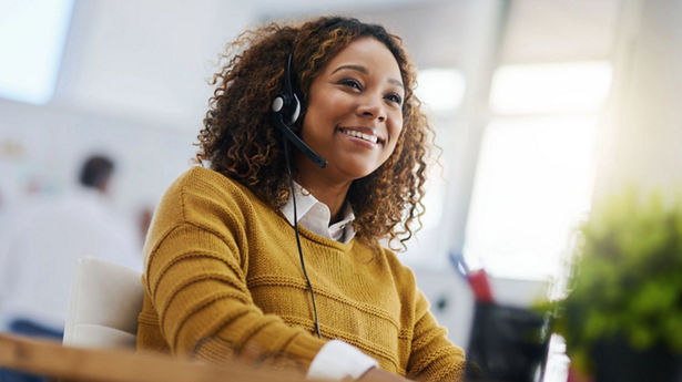 Shot of a female agent working in a call centre