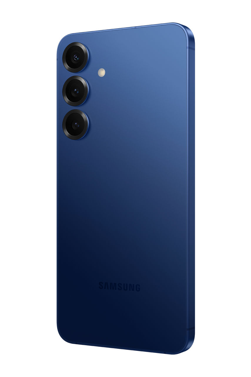 Samsung Galaxy S25 Plus Back Left Angle Navy 2025-02-07