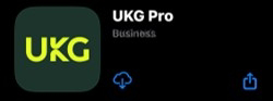 UKG App shown in the Apple Store