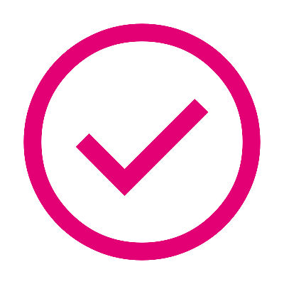 check circle icon magenta