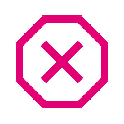 dangerous icon in magenta