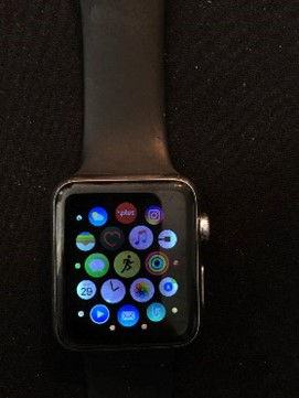 Device condition check – distorted Apple watch screen image