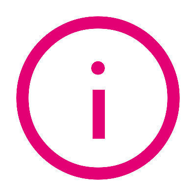 info circle icon magenta