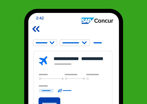 SAP Concur screenshot of travel plans
