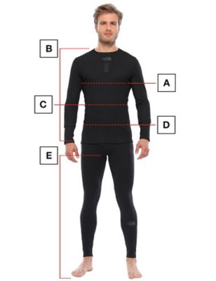 the north face chart size