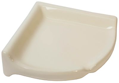 Corner Shelf White Ceramic Bath Accessory Shower Thinset Mount 8-3/4 x  2-5/8