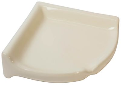 White Ceramic Corner Shower Shelf for Soap & Shampoo