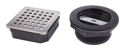 Wedi Fundo Drain Cover Set - 4 x 4 - Matte Black - US1000058