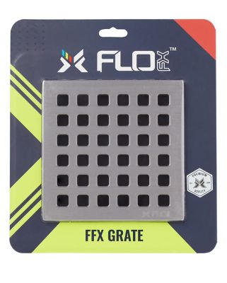 FloFX Matte Black Classic Squared Shower Drain Grate