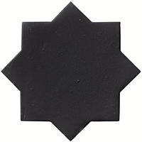 Thumbnail image of Zellige Charcoal Mat(Z-10) Chabone Star
