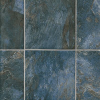 Splash Slate Blue Porcelain Wall and Floor Tile - 6 x 6 in.