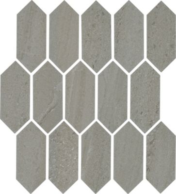 Moonstone Gray Picket Porcelain Mosaic Wall and Floor Tile 12 x 12 in