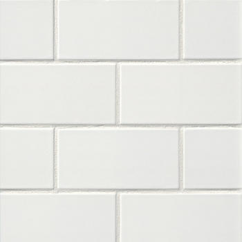 Metro Bianco Gloss Ceramic Subway Wall Tile - 3 x 6 in. Metro Bianco Gloss Ceramic Subway Wall Tile - 3 x 6 in.