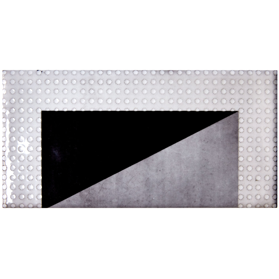 Splendours Triangle Grey Decor7.5x15cm
