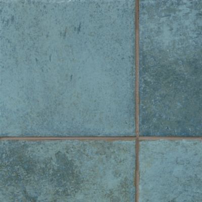 Brighton Blue Matt Ceramic Wall & floor Tile, Pack of 7, (L)450mm