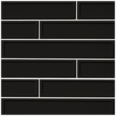 Venice Black 4x24 Porcelain Tile Matte