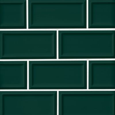 6MM TILE BEAD KELLY GREEN