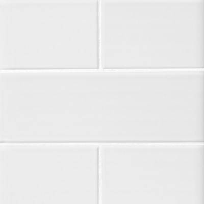 White Matte Ceramic Subway Wall Tile 4x12