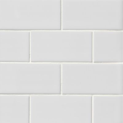 ceramic | white matte | square subway ~ 6x6x0.25