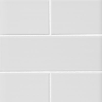 White Matte Ceramic Subway Wall Tile 4x12