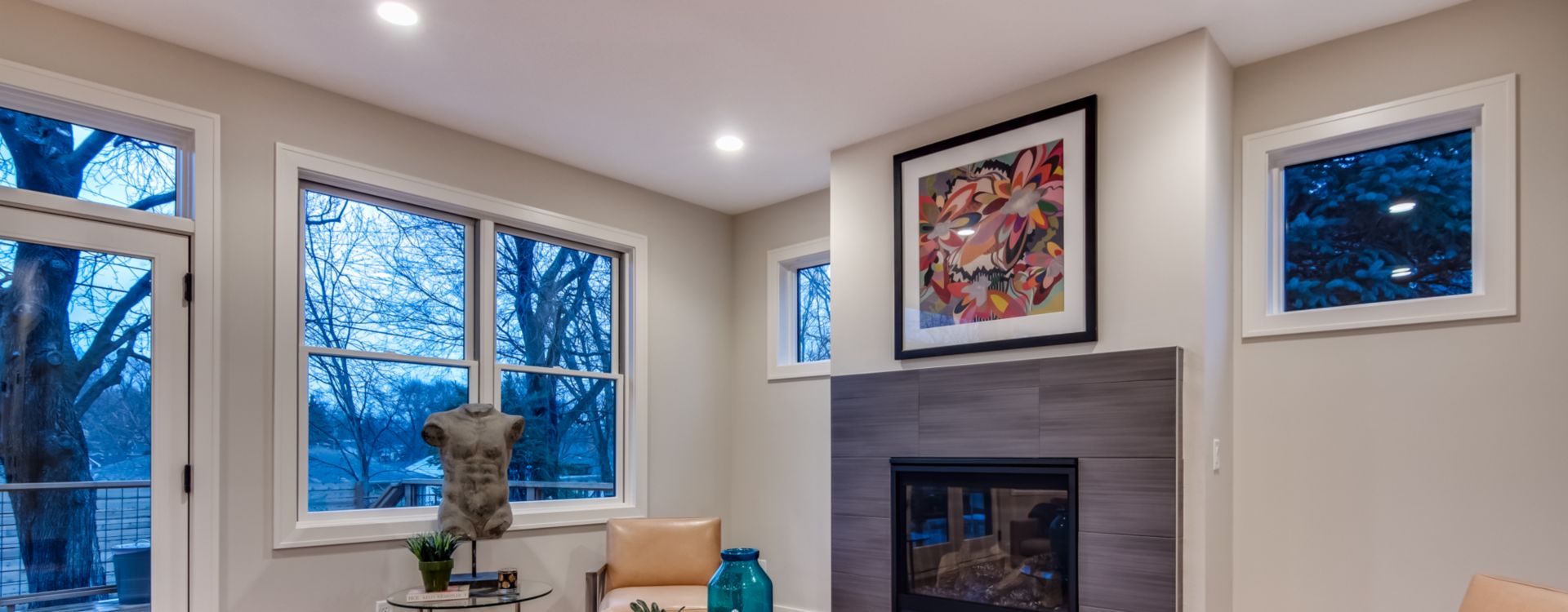 wood look living room tiles.