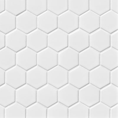 White glossy ceramic hexagon tiles seamless Vector Image