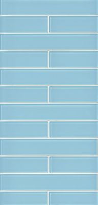 Glass Iridescent Electric Blue Subway Wall and Floor Tile - 2 x 12 in. -  The Tile Shop