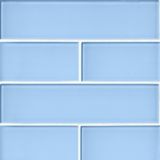 Glass Cornflower Subway Wall and Floor Tile - 3 x 12 in. - The Tile Shop