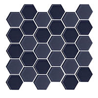 Thumbnail image of Glass Nautical Blue  Blend Hex2"