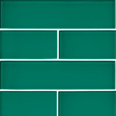 Glass Iridescent Electric Blue Subway Wall and Floor Tile - 2 x 12 in. -  The Tile Shop