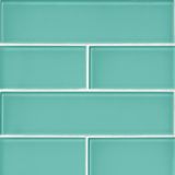 Glass Spearmint Subway Wall and Floor Tile - 3 x 12 in. - The Tile Shop