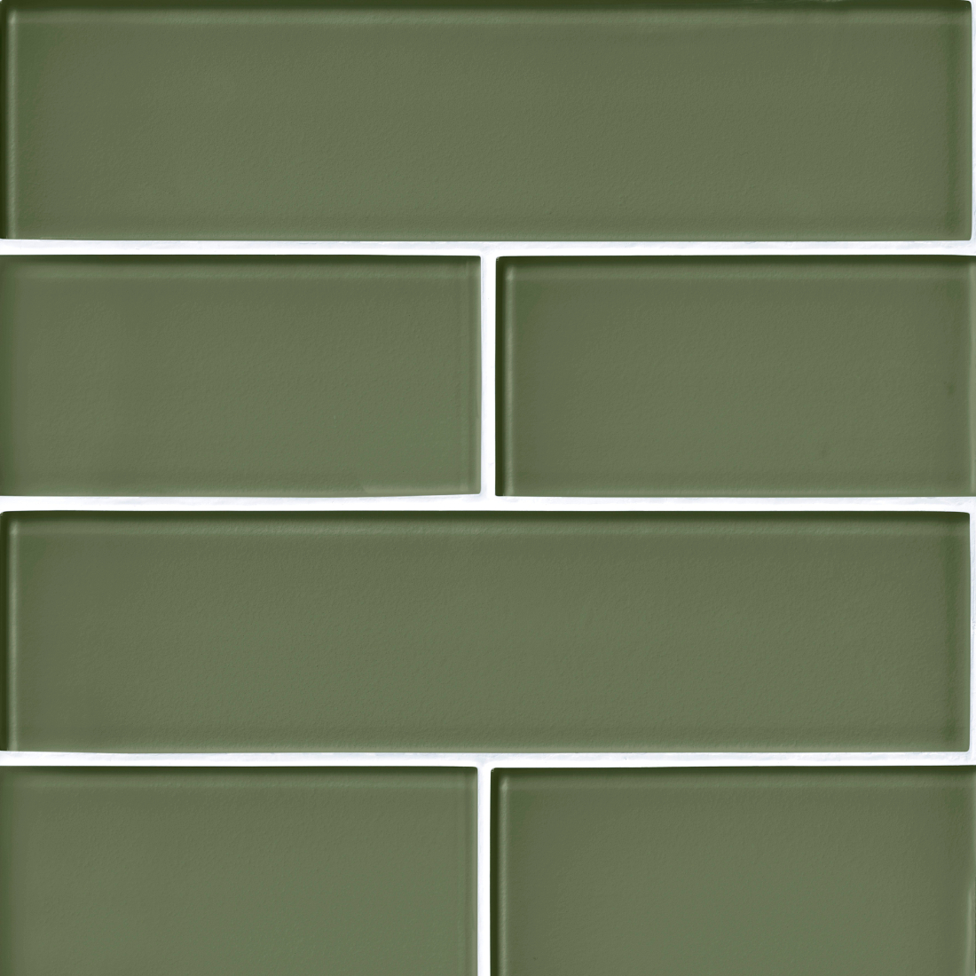 Glass Khaki Green (255) 7.5x30cm