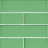 Glass Spring Green Subway Wall and Floor Tile - 3 x 12 in. - The Tile Shop