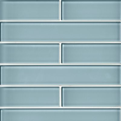 Glass Iridescent Electric Blue Subway Wall and Floor Tile - 2 x 12 in. -  The Tile Shop