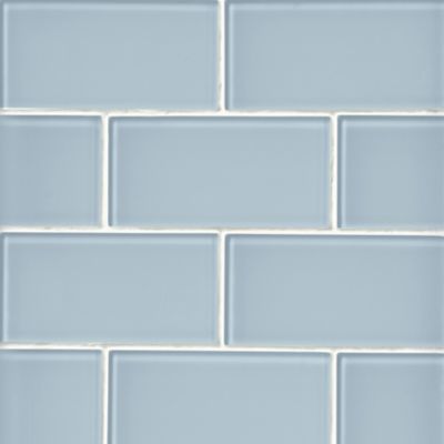 Glass Light Blu Subway Wall and Floor Tile - 3 x 6 in. - The Tile Shop