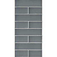 Thumbnail image of Glass Stoney Grey (750) 7.5x30cm